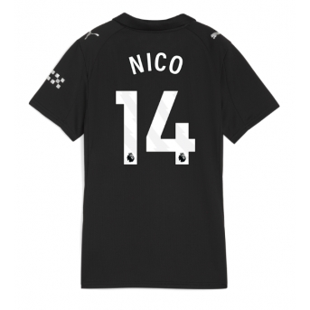 Billige Fotballdrakt Manchester City Nico Gonzalez #14 Replika Bortedrakt Dame 2025-26 Kortermet